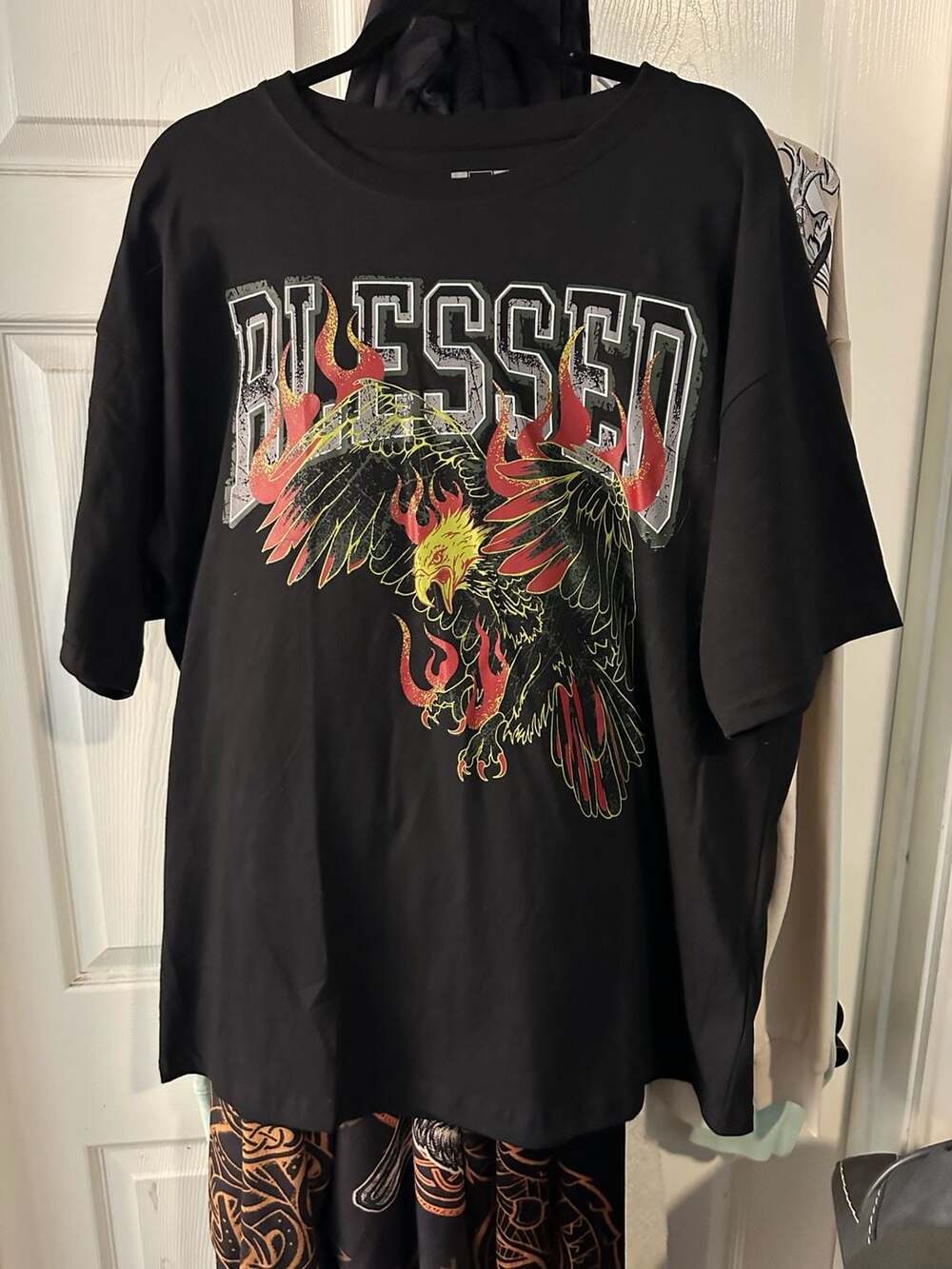 WeSC Blessed 99 Mason Graphic Black Eagle T-Shirt
